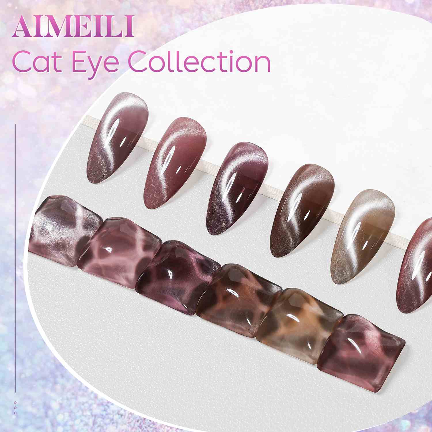 AIMEILI HEMA-Free Cat Eye Gel Polish Set 6pcs – Kit 104