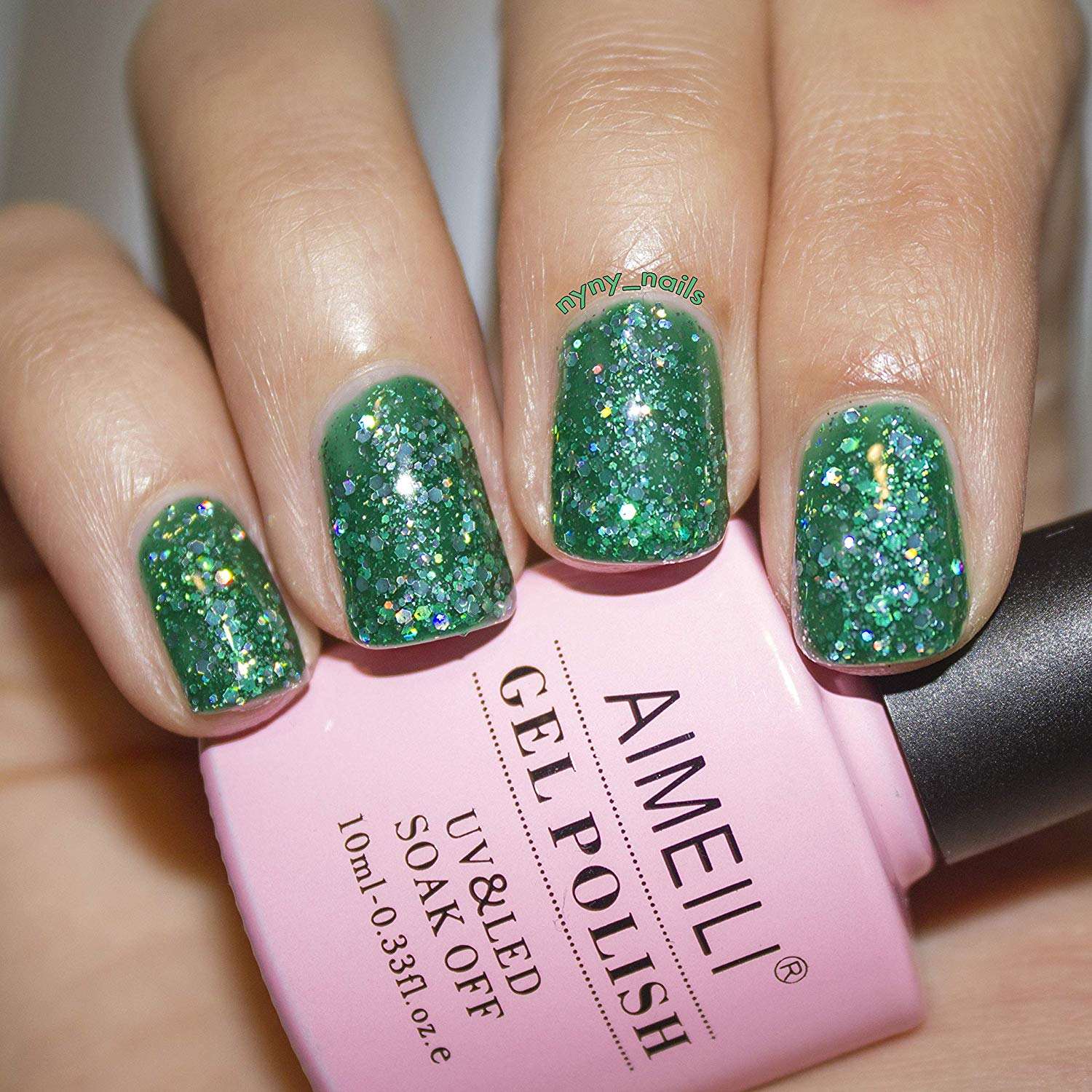 reflective glitter gel polish