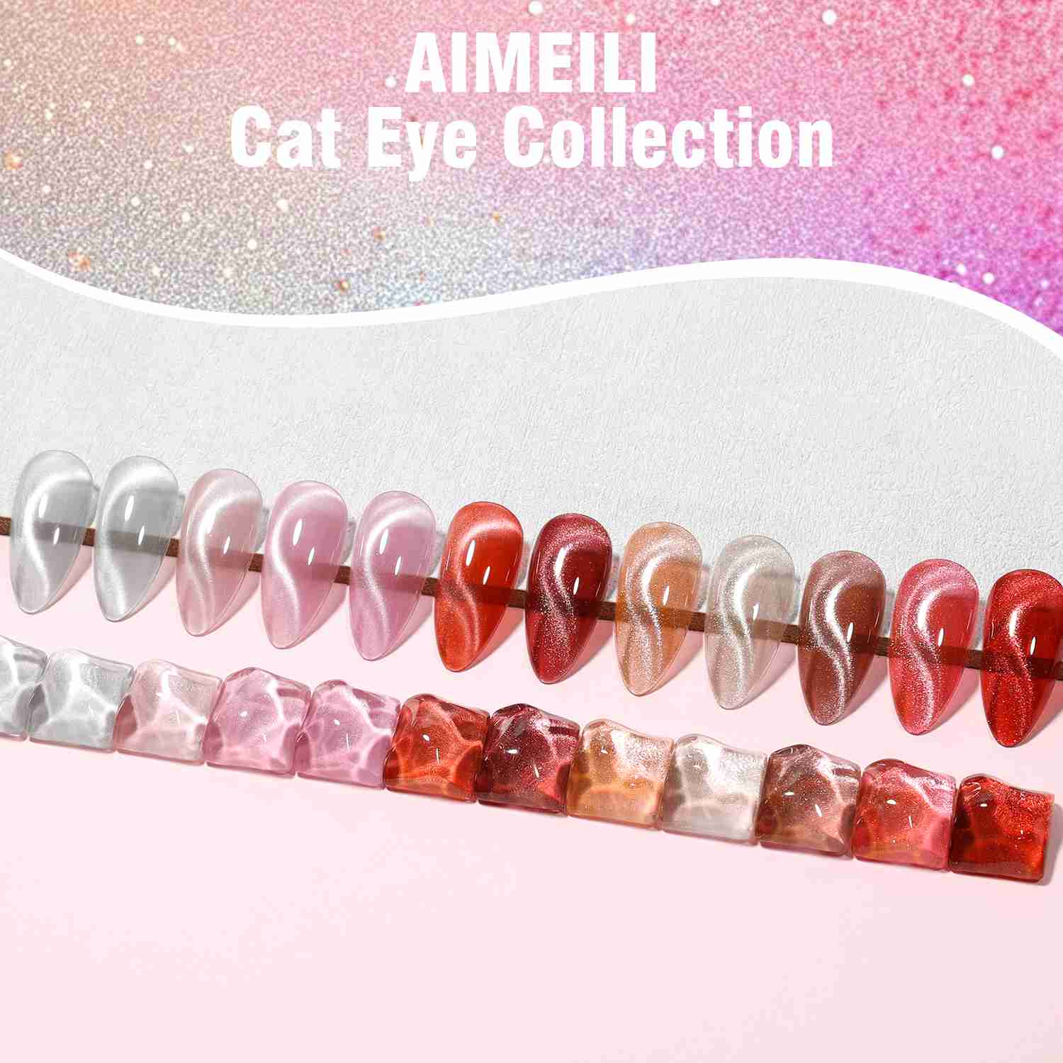AIMEILI Cat Eye Gel Polish Set – 12 Colors 48