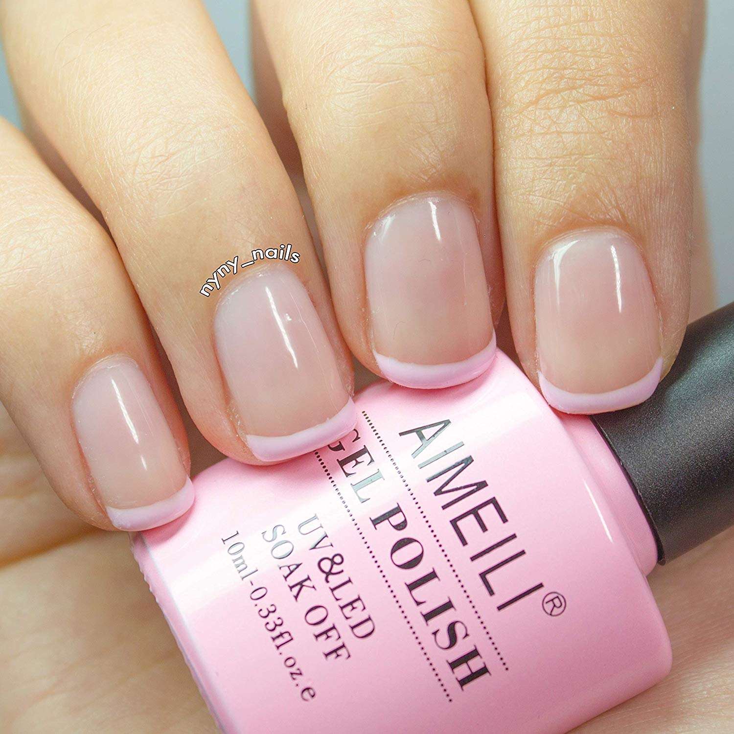 natural pink coffin nails