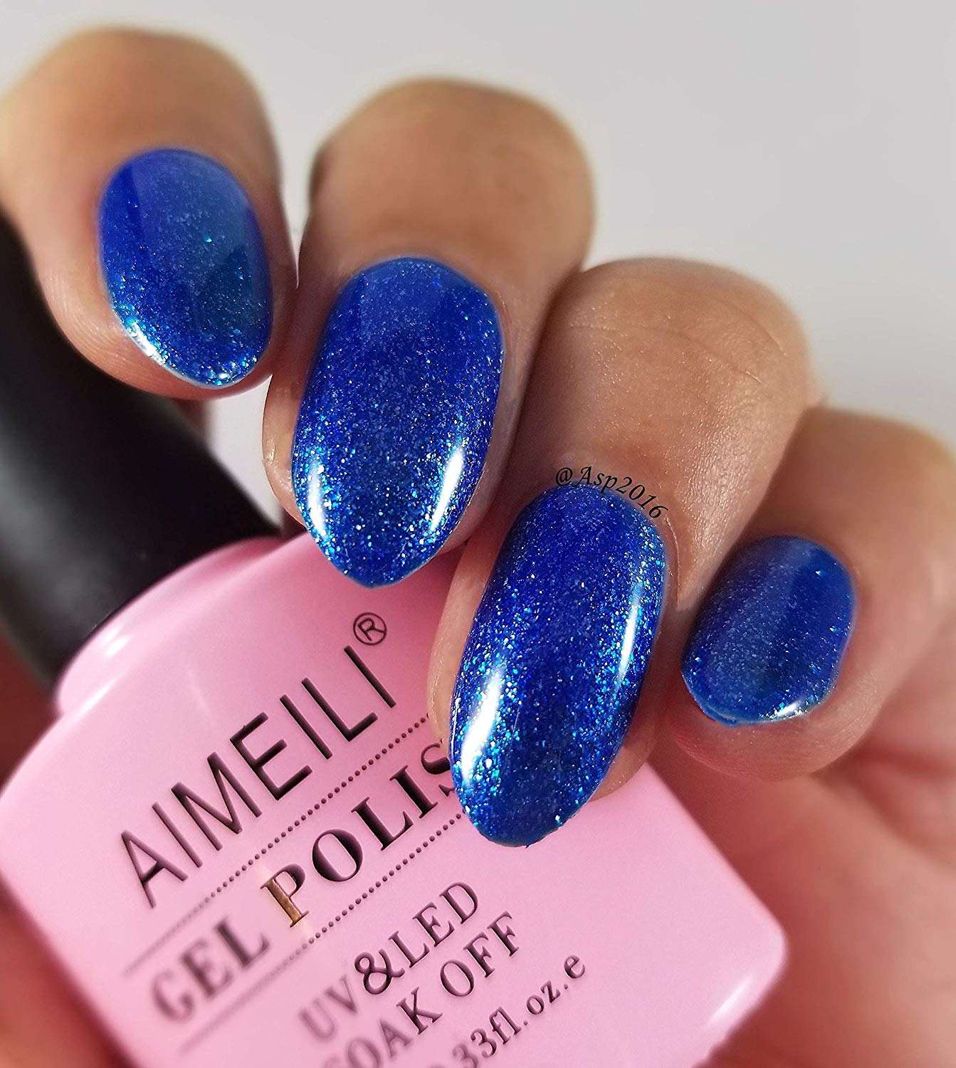 blue glitter nail polish