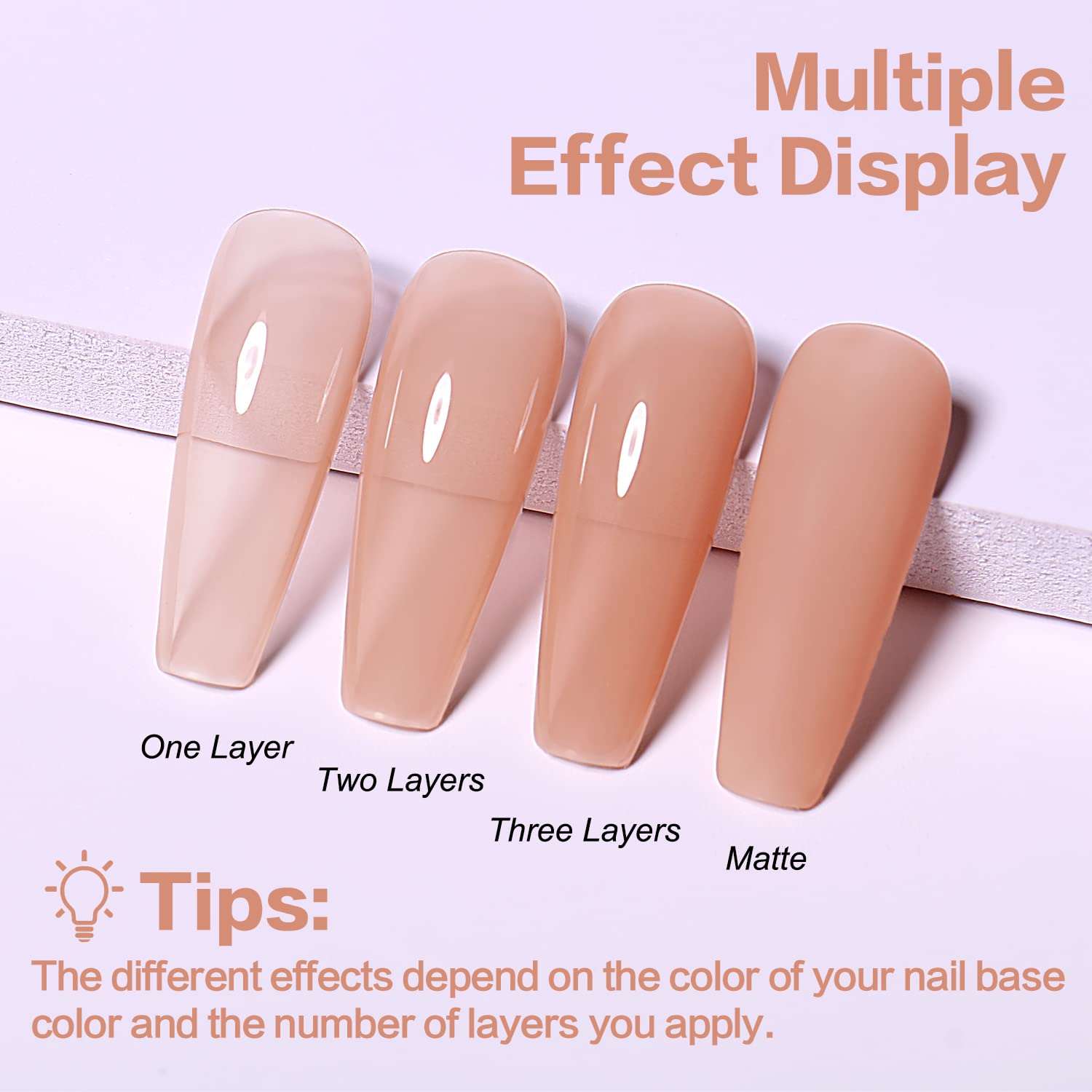 clear nude nails