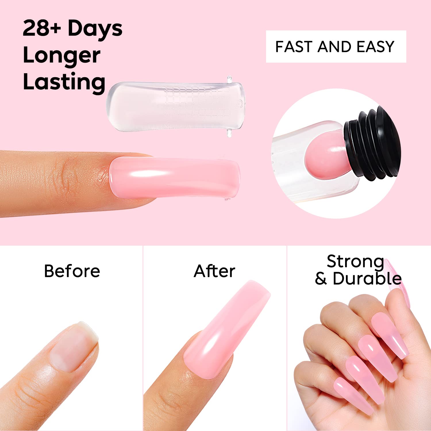 Polygel extension nail
