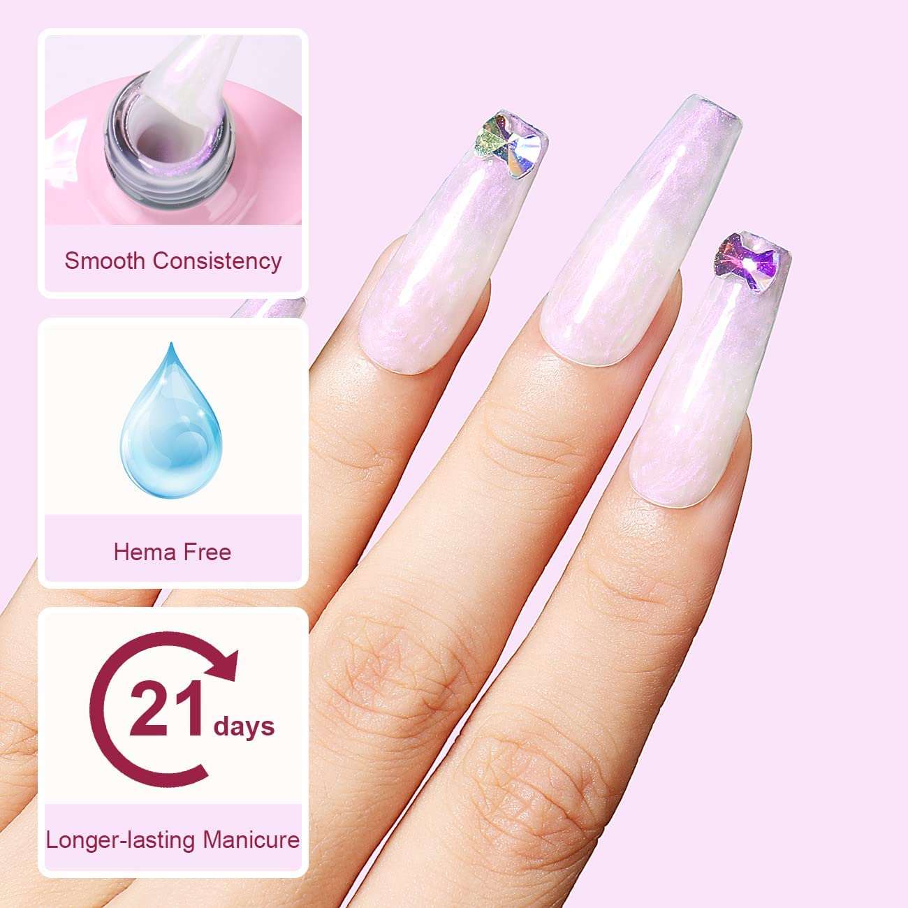 hailey bieber chrome nails