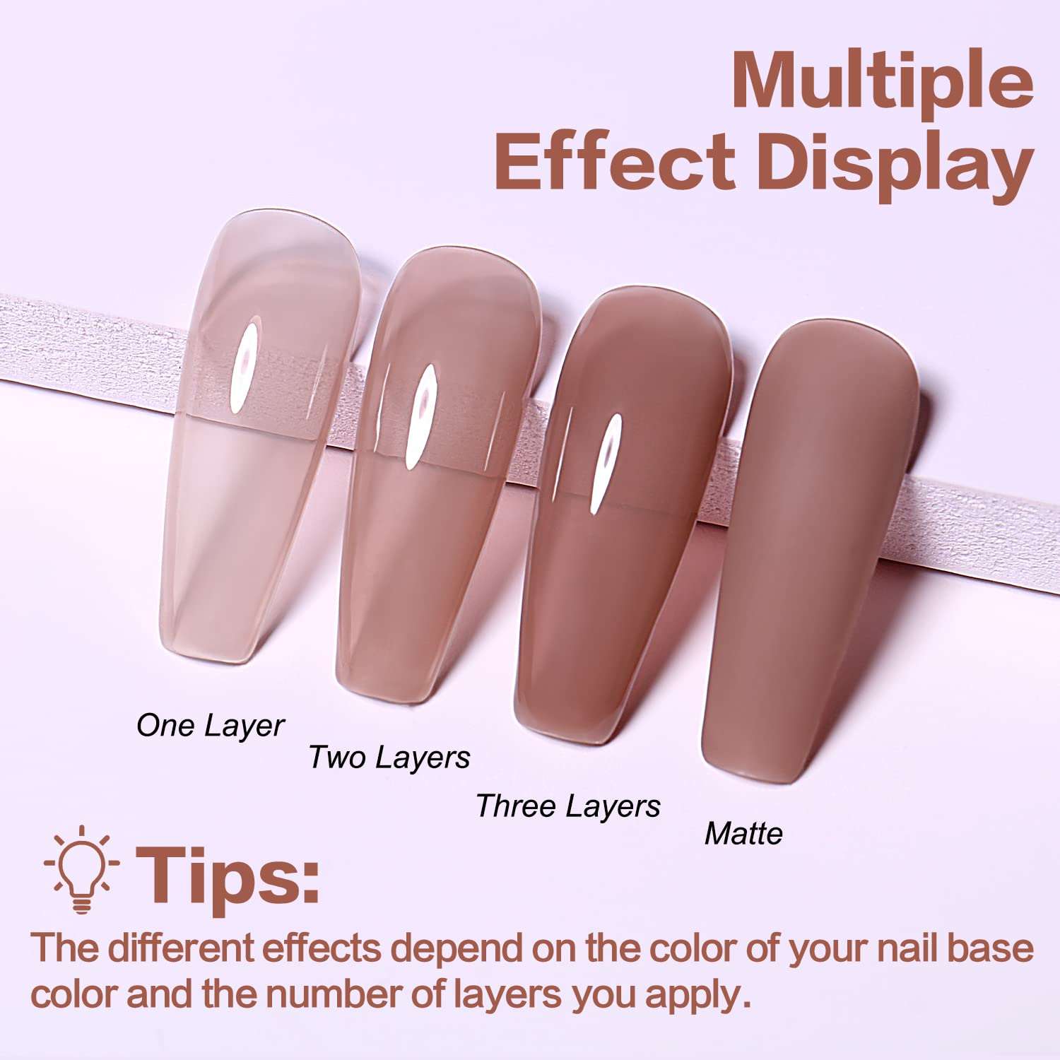 brown nude nails