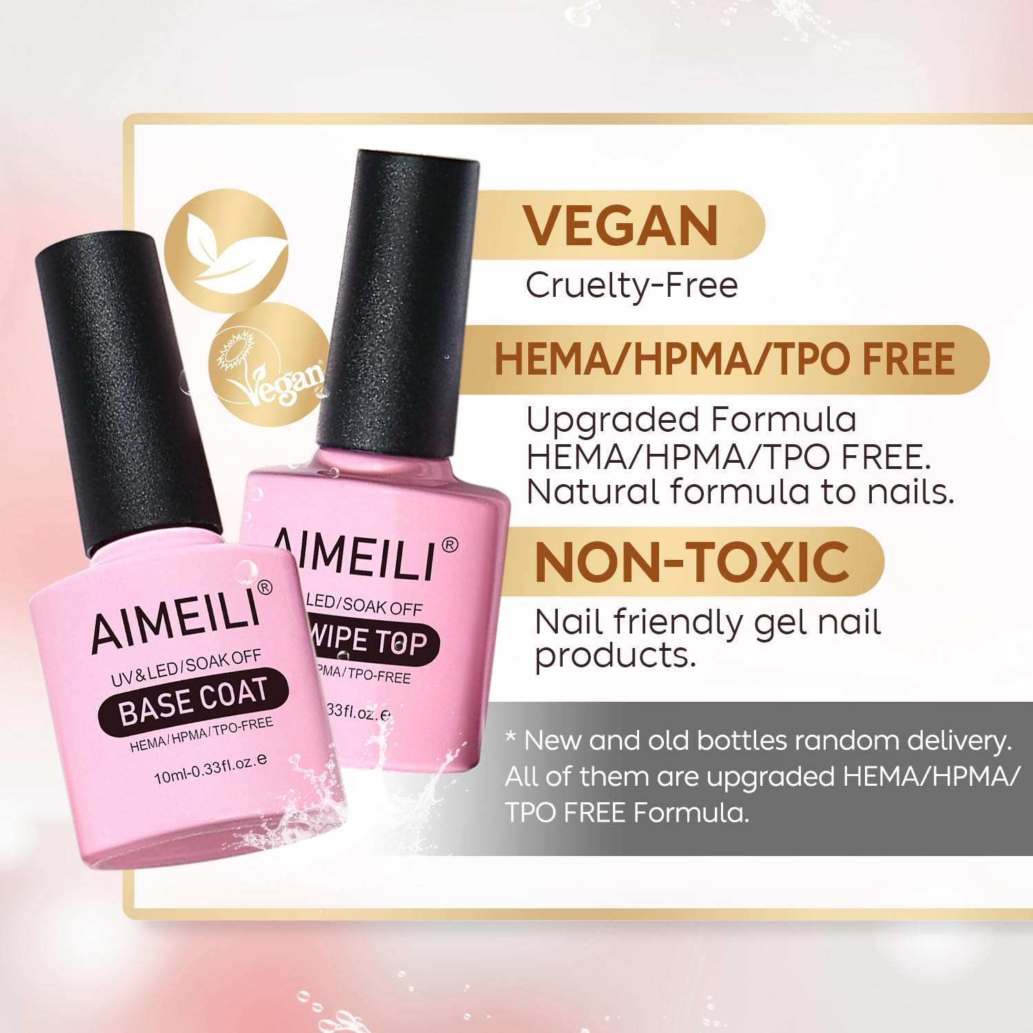 hema free gel base and top coat