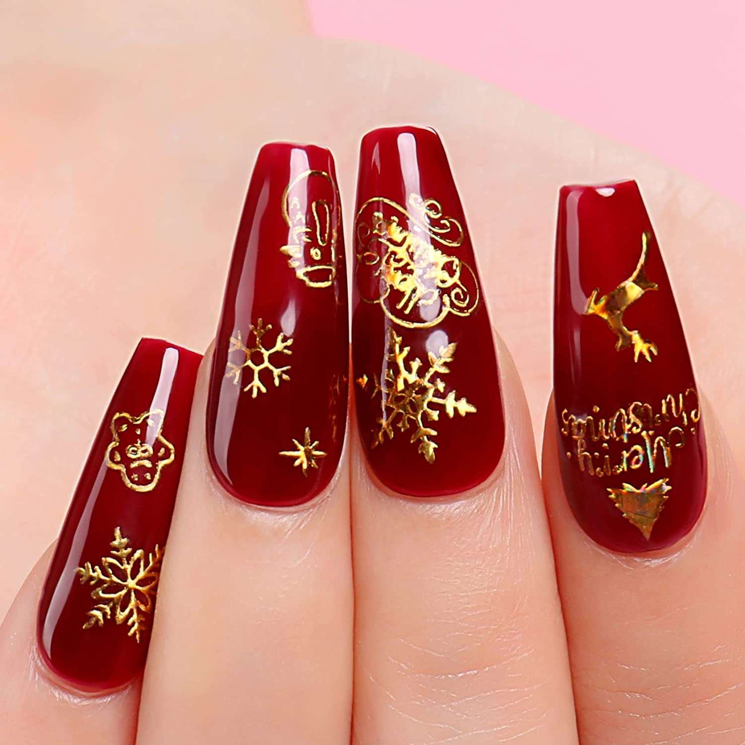 dark red toenail polish