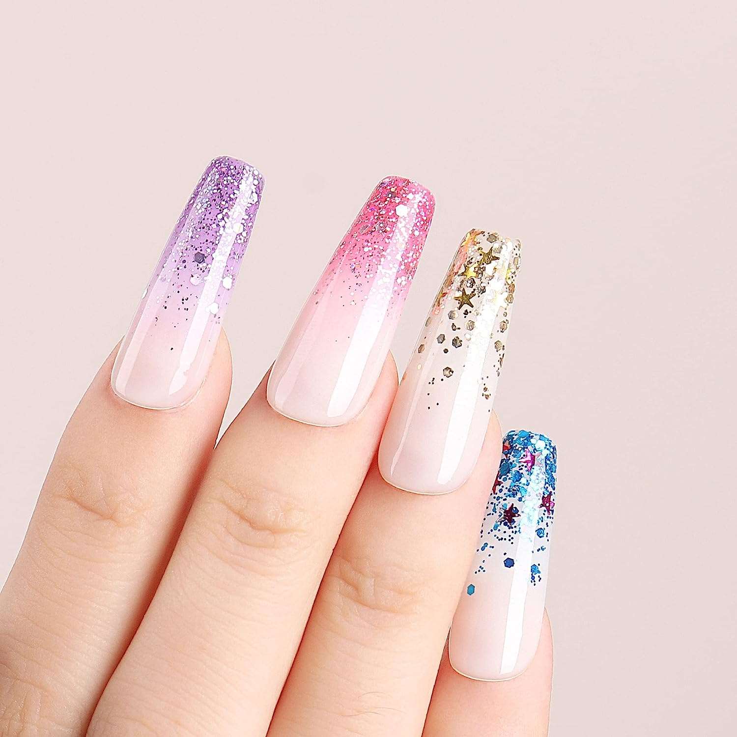 glitter nails