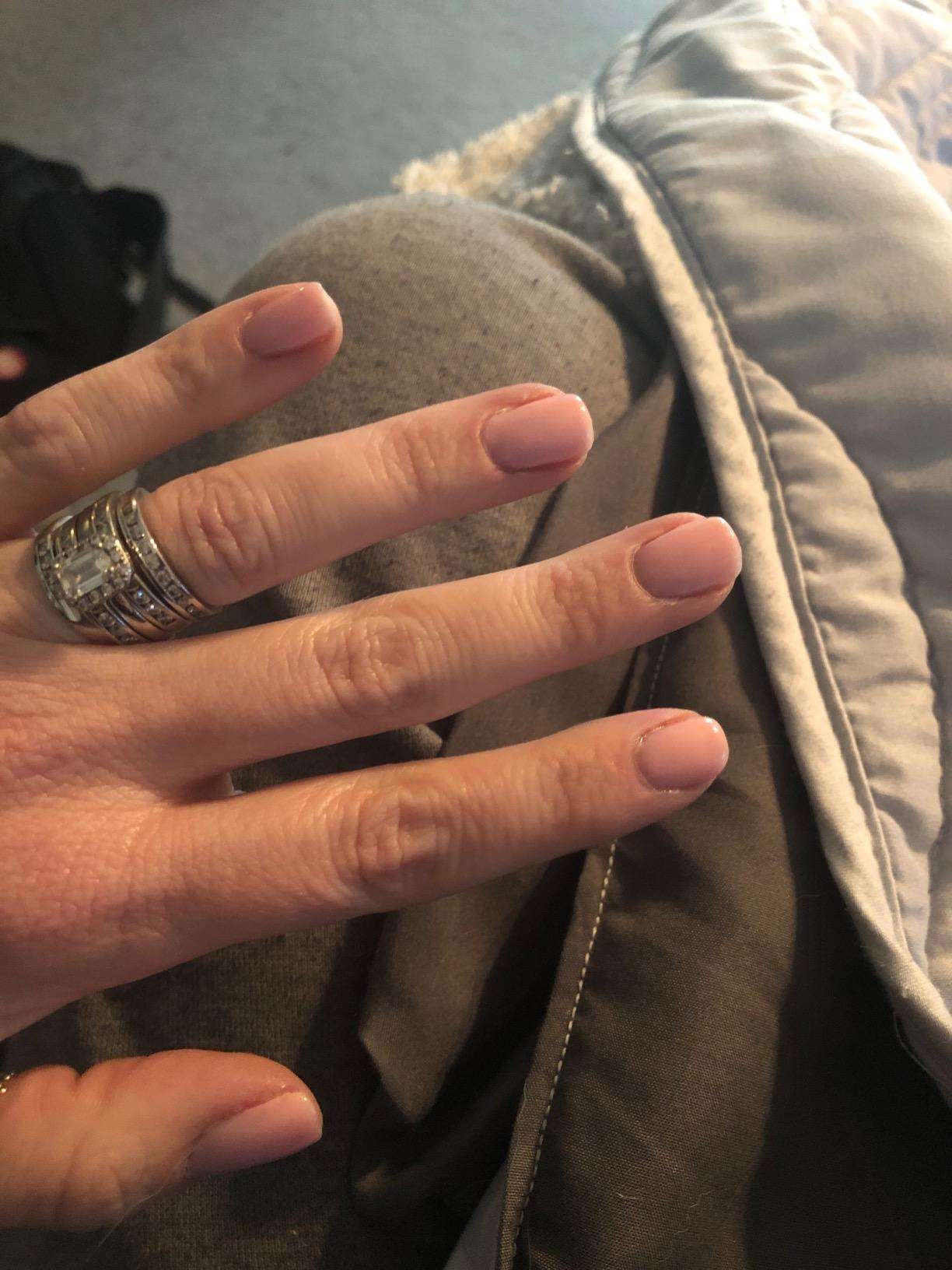 natural pink nails