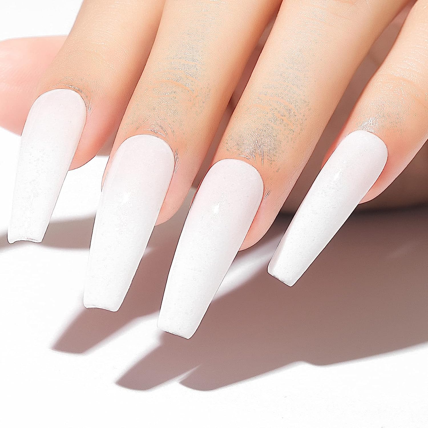 white glitter gel nail polish