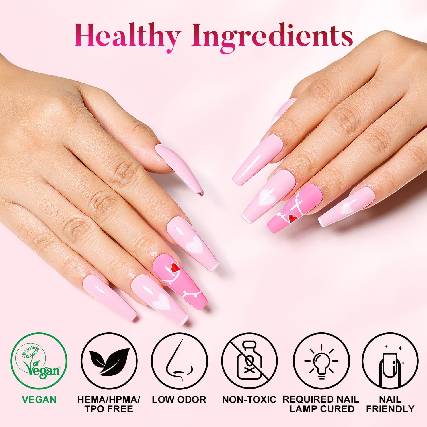 hema free pink gel polish