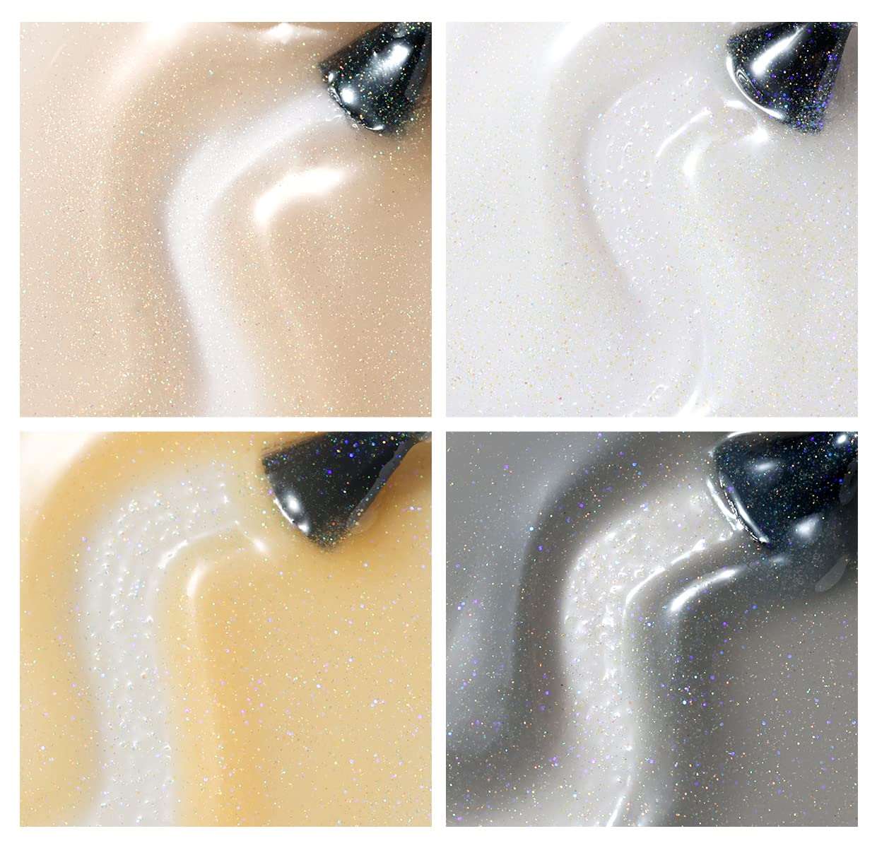 glitter nude nail polish