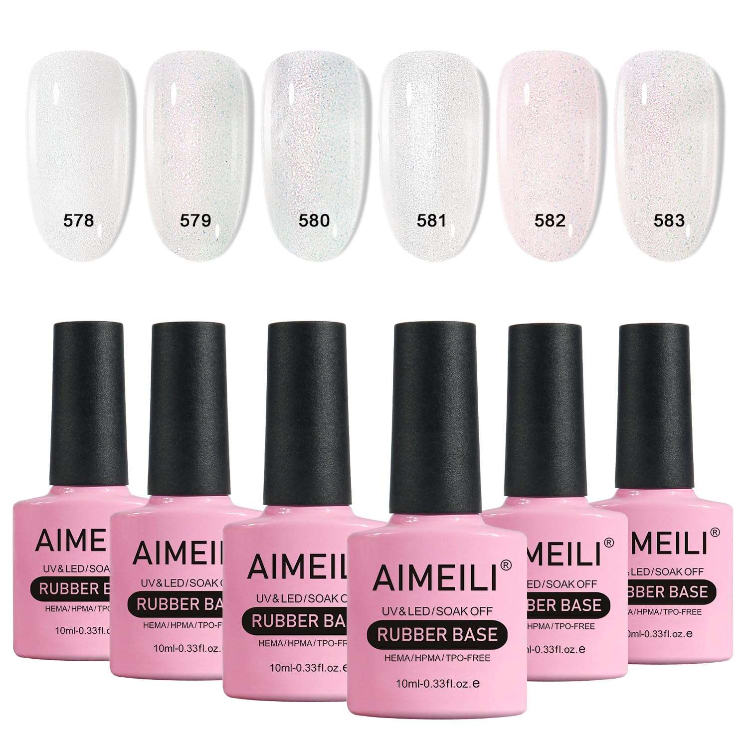 silver glitter rubber base gel