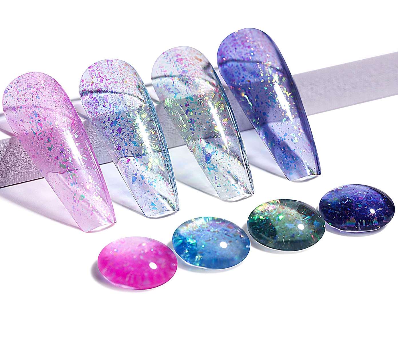 glitter nude nail polish