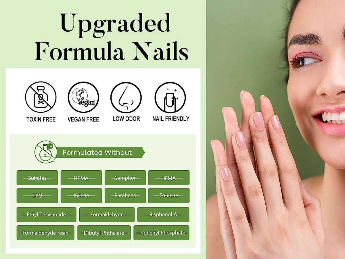 hema free glitter nude gel polish