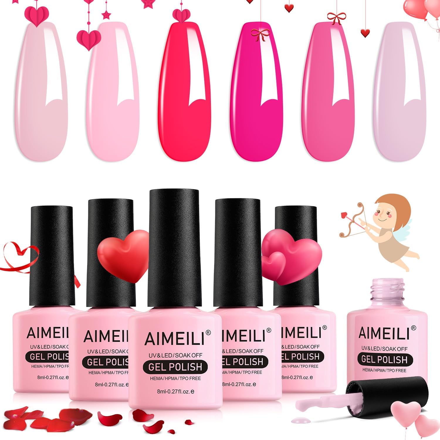Hot Pink Gel Nail Polish