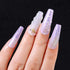 purple design nails