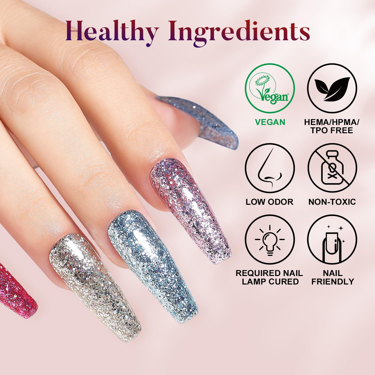 health glitter gel polish