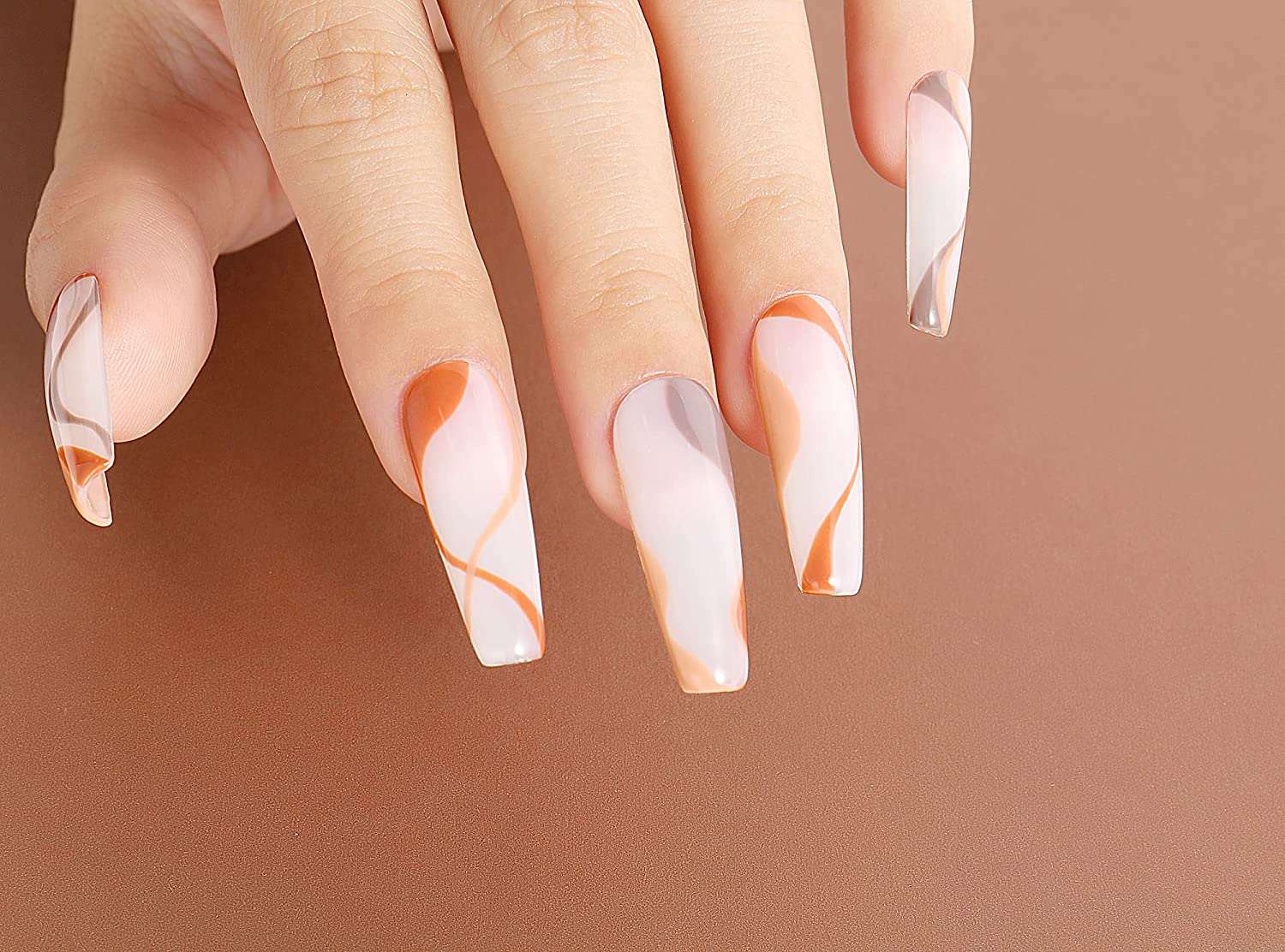 bright orange nail polish