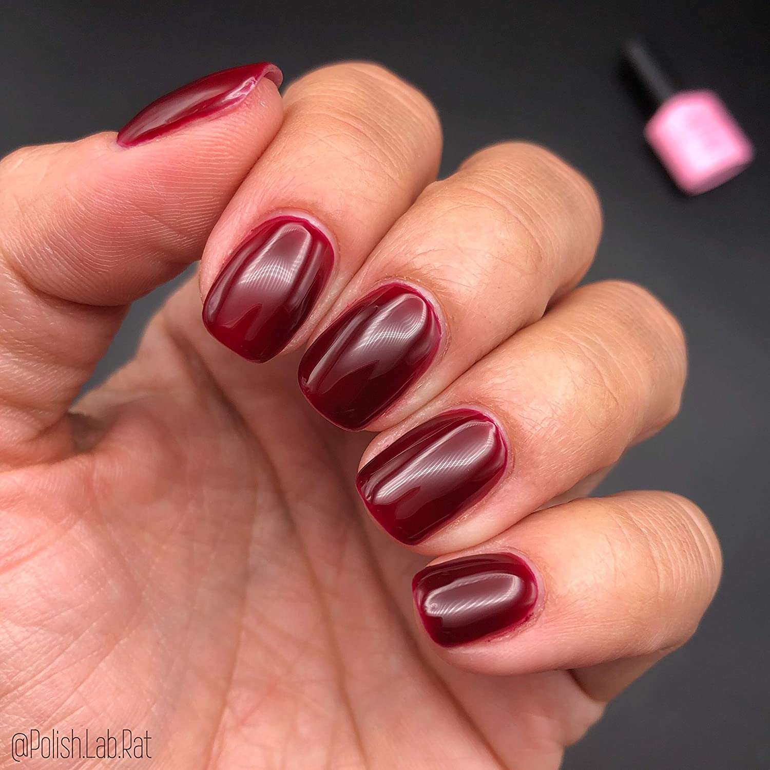 dark red nails
