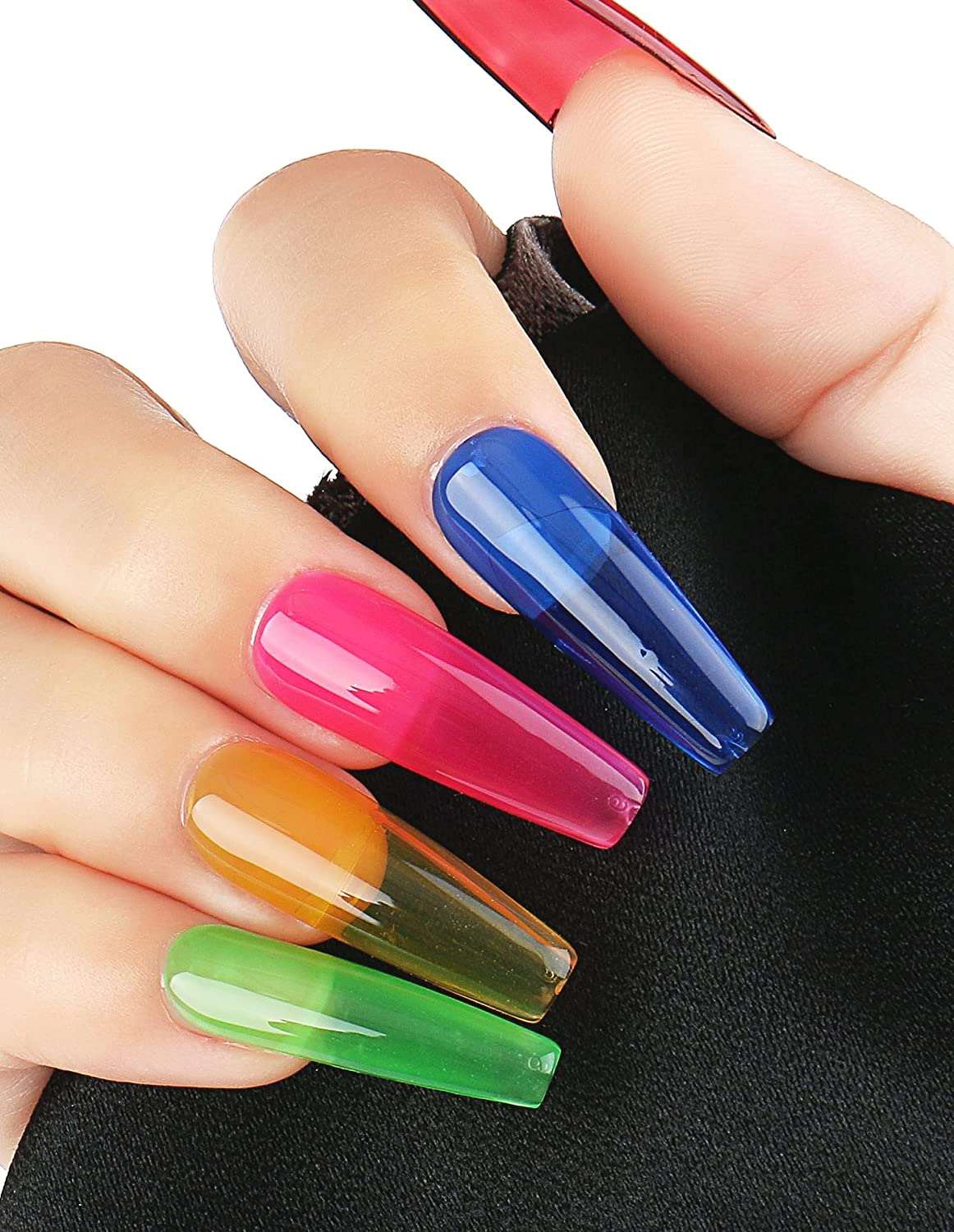 transparent gel nails