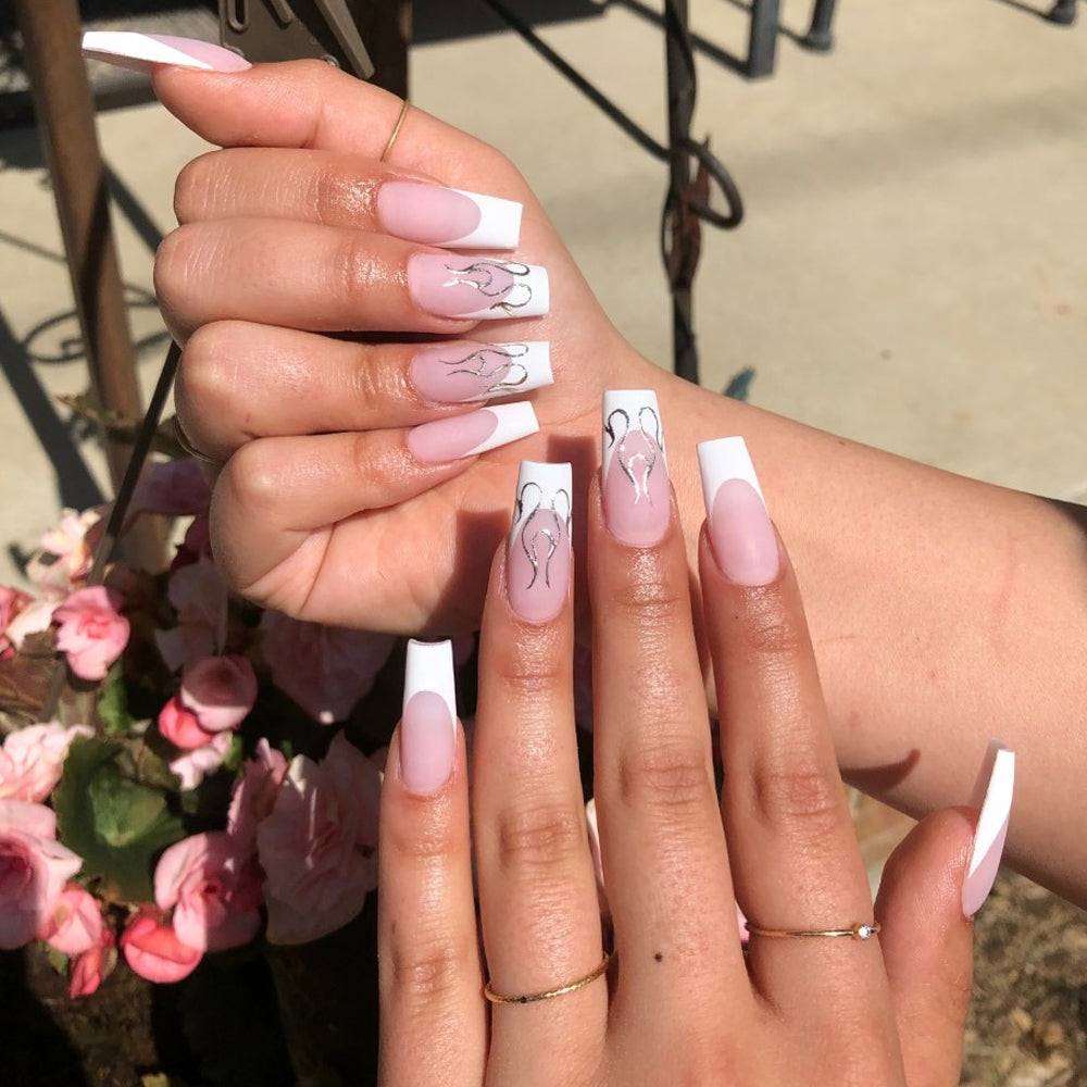 nude pink nails