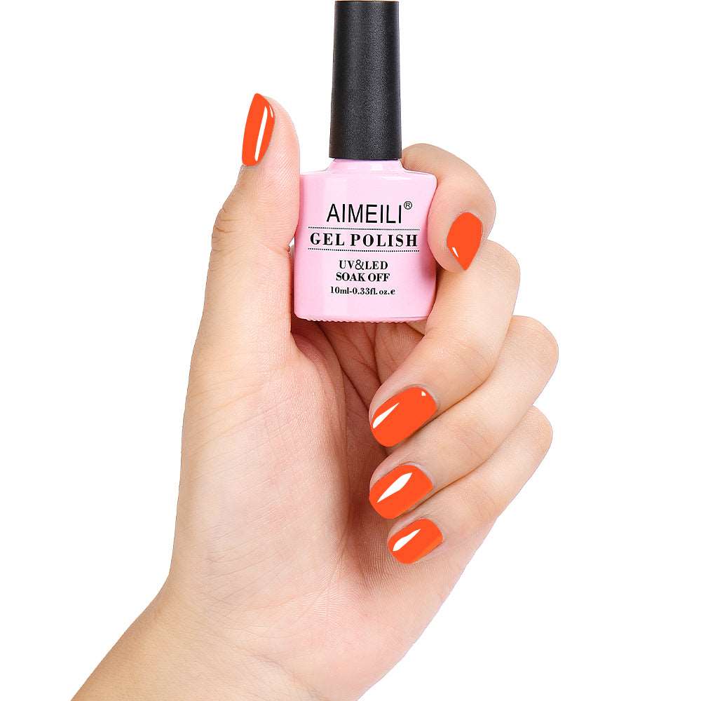 bright orange nails