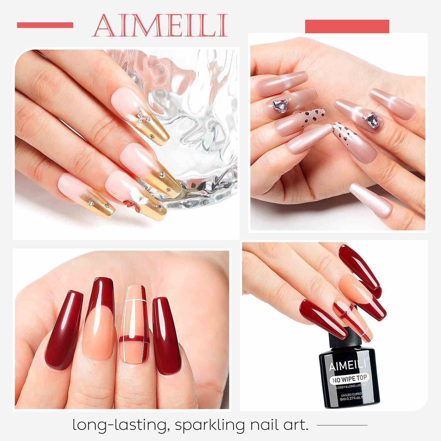 Aimeili Gel Base and Top Coat 8ml