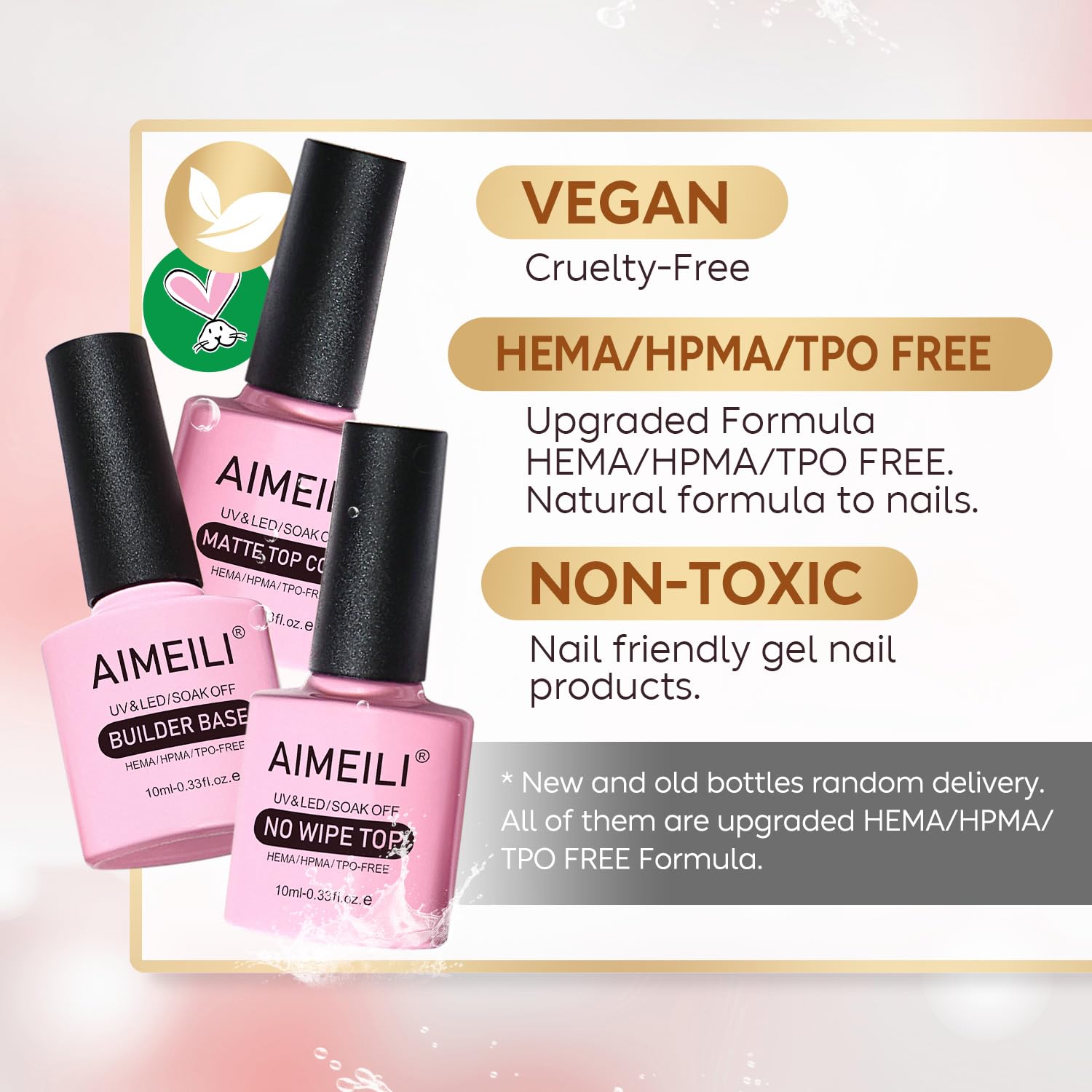 Hema free gel base and top coat
