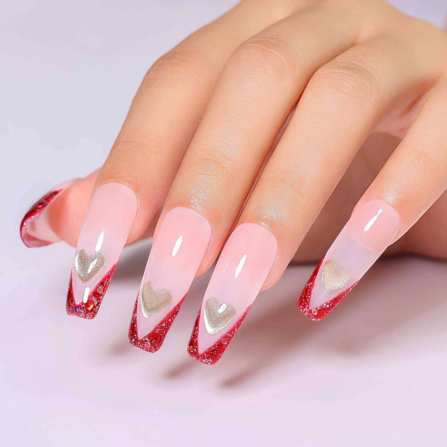 red cat eye nails
