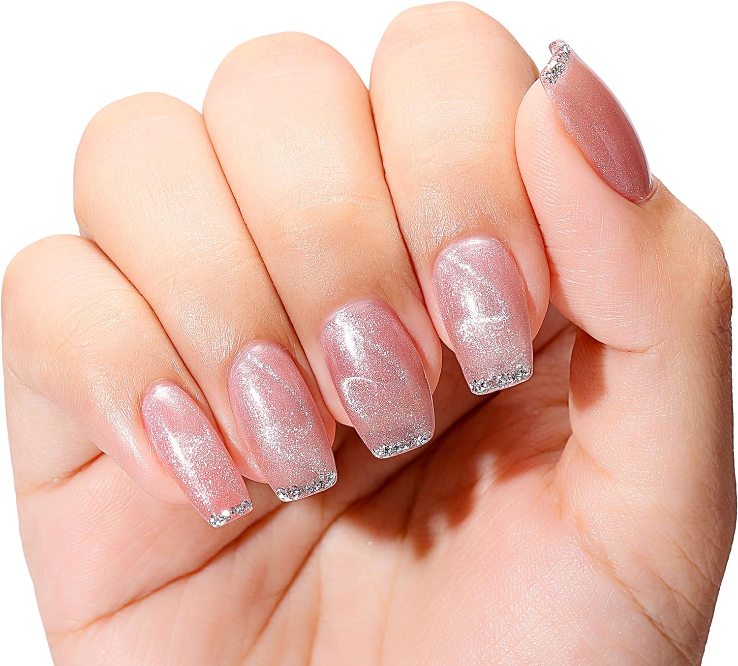 cat eye nails pink