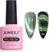 green cat eye nails