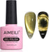yellow cat eye nails