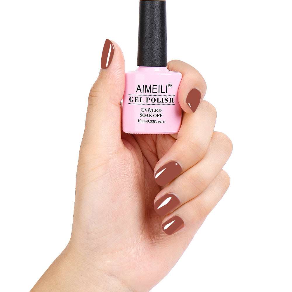 light brown nail color