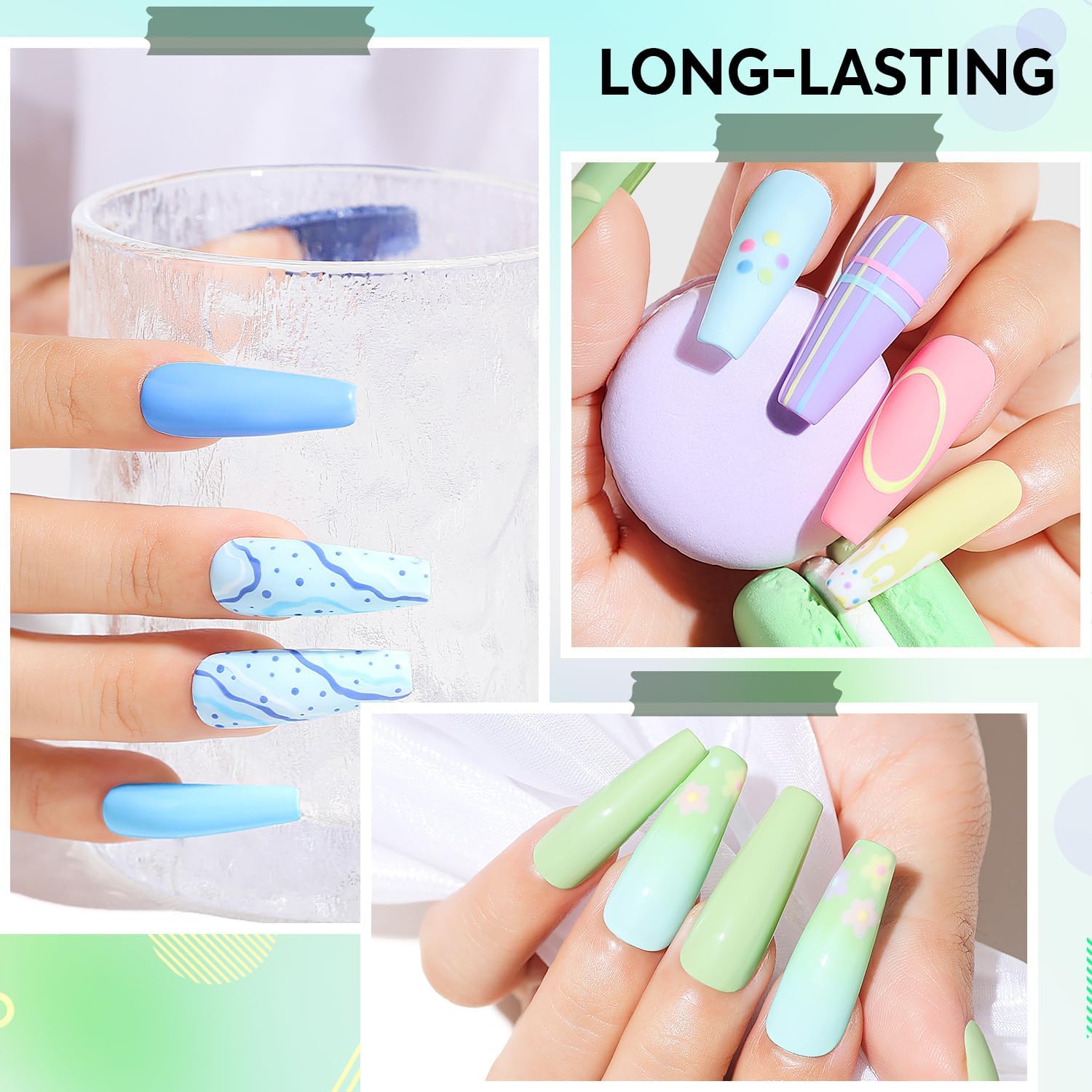solid cream nails