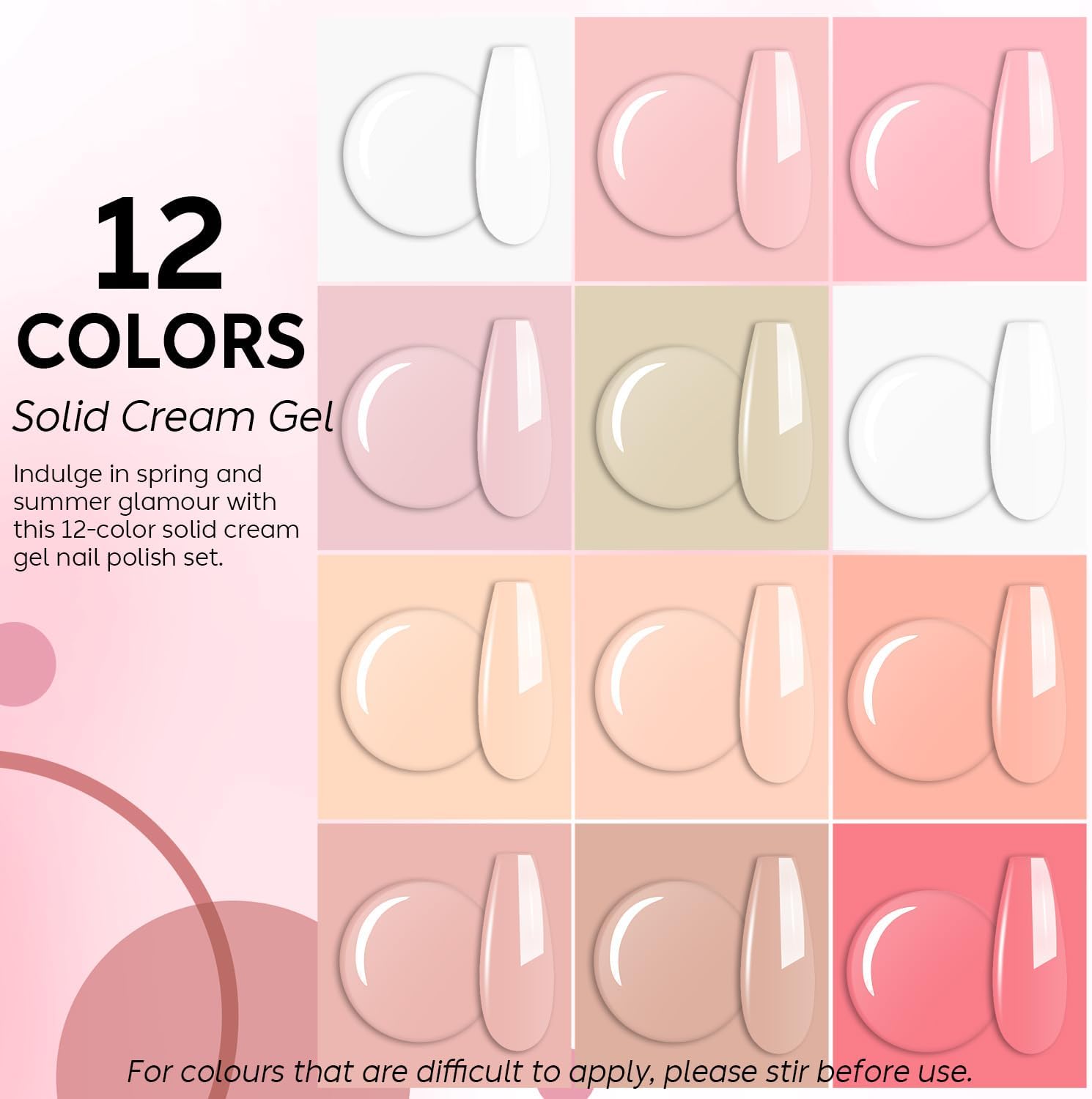 solid cream nail polish