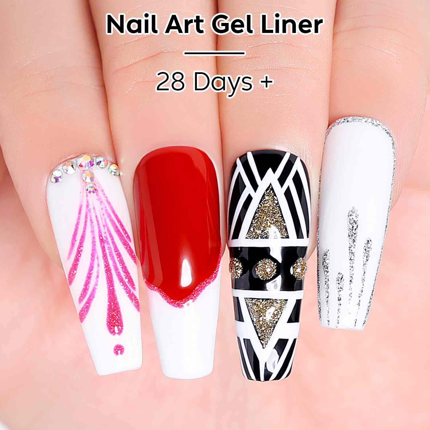 AIMEILI 6 Colors Nail Art Liner Gel Set