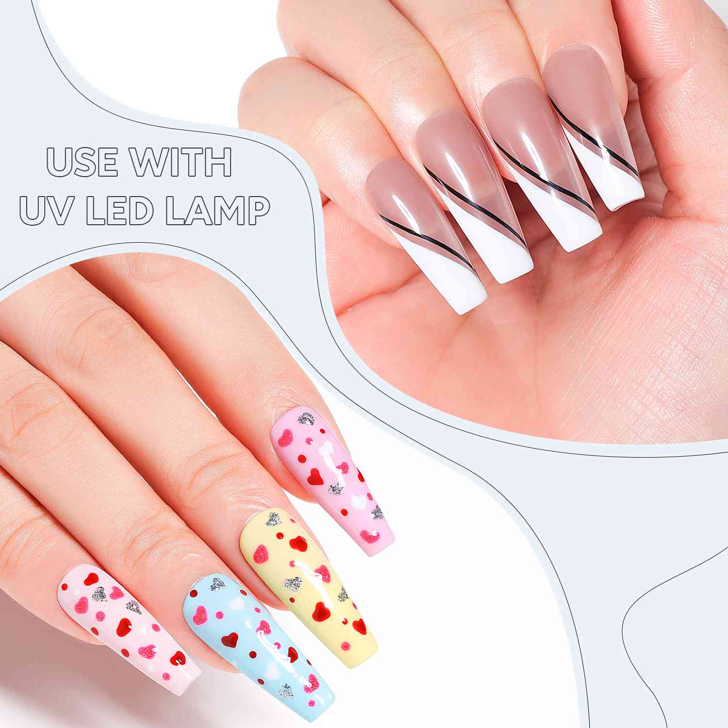 AIMEILI 6 Colors Nail Art Liner Gel Set