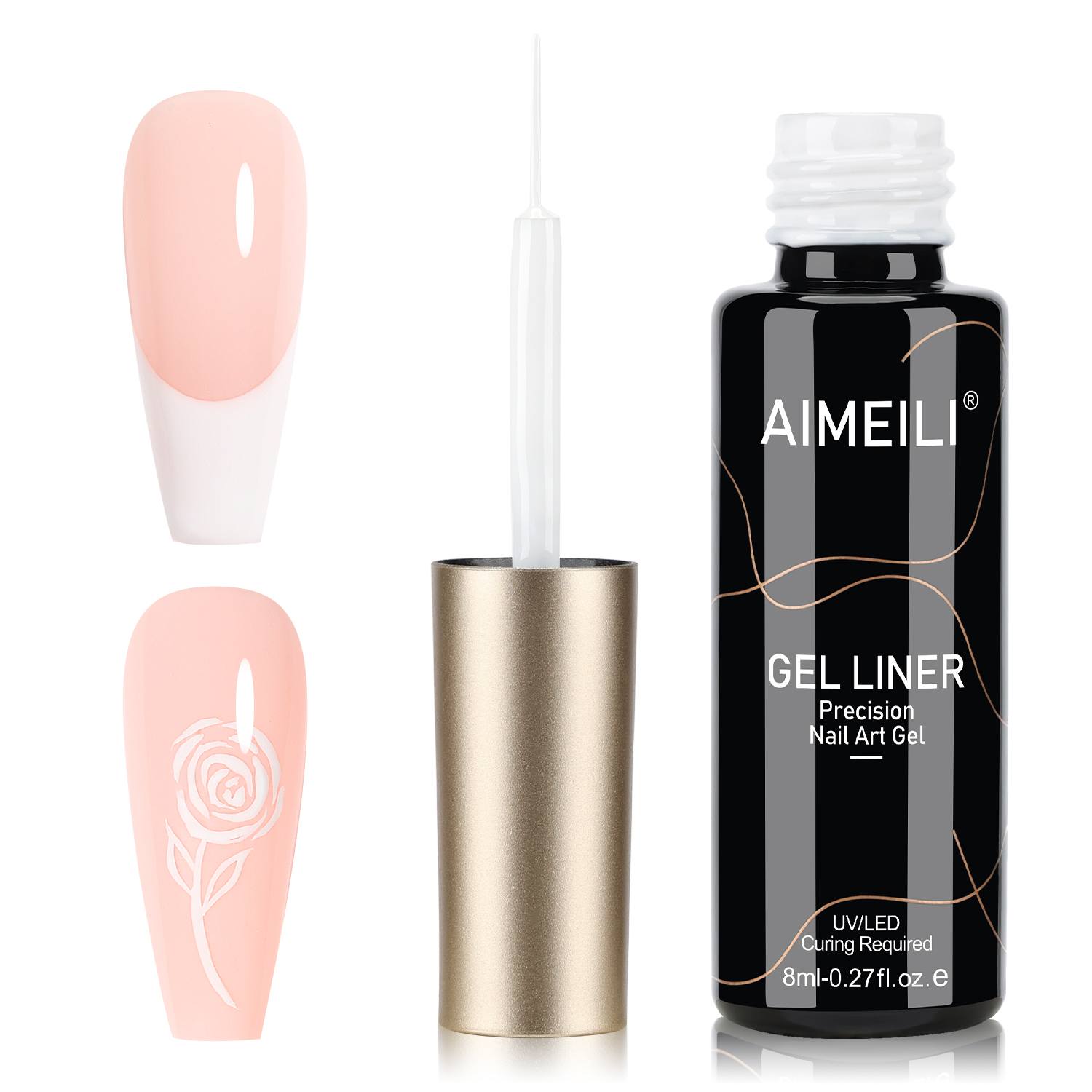 AIMEILI White Nail Art Liner Gel