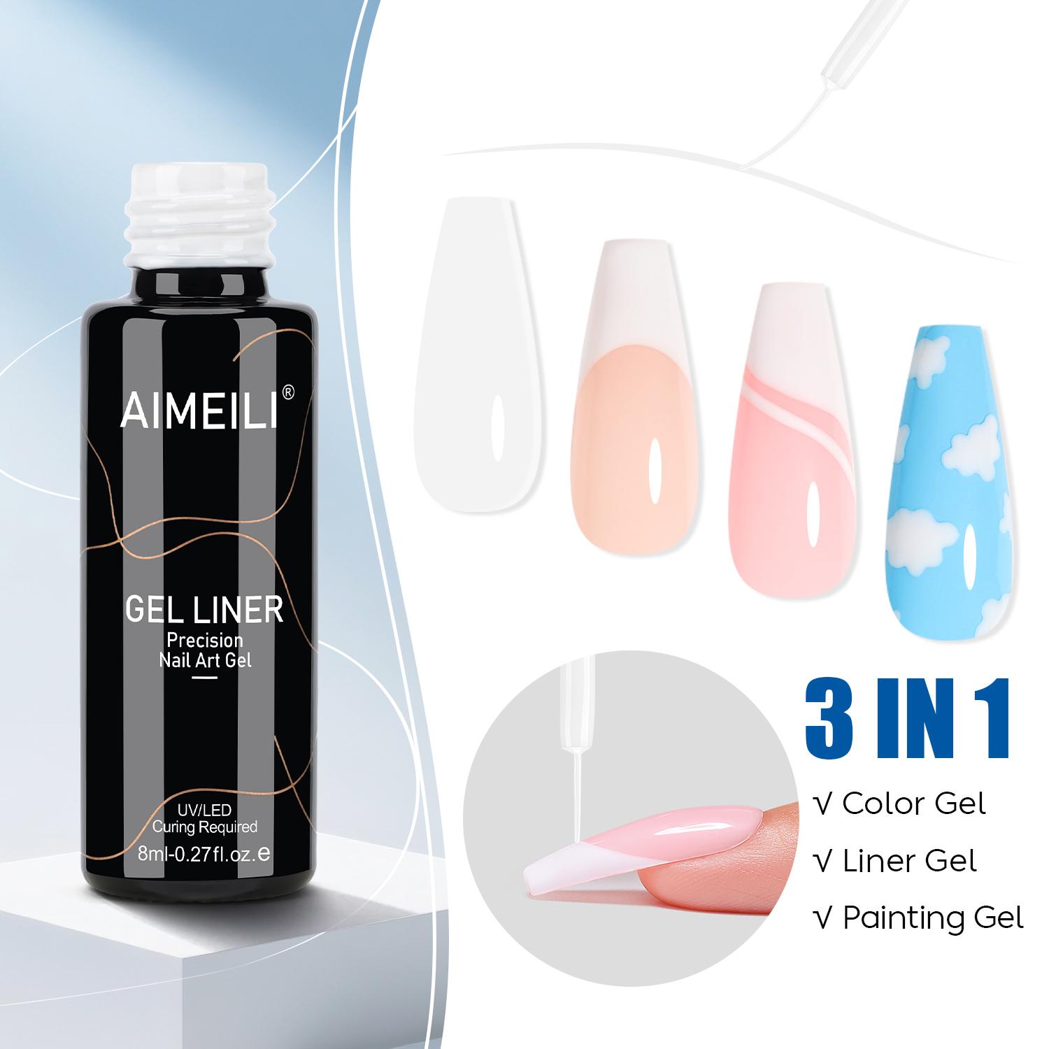 AIMEILI White Nail Art Liner Gel