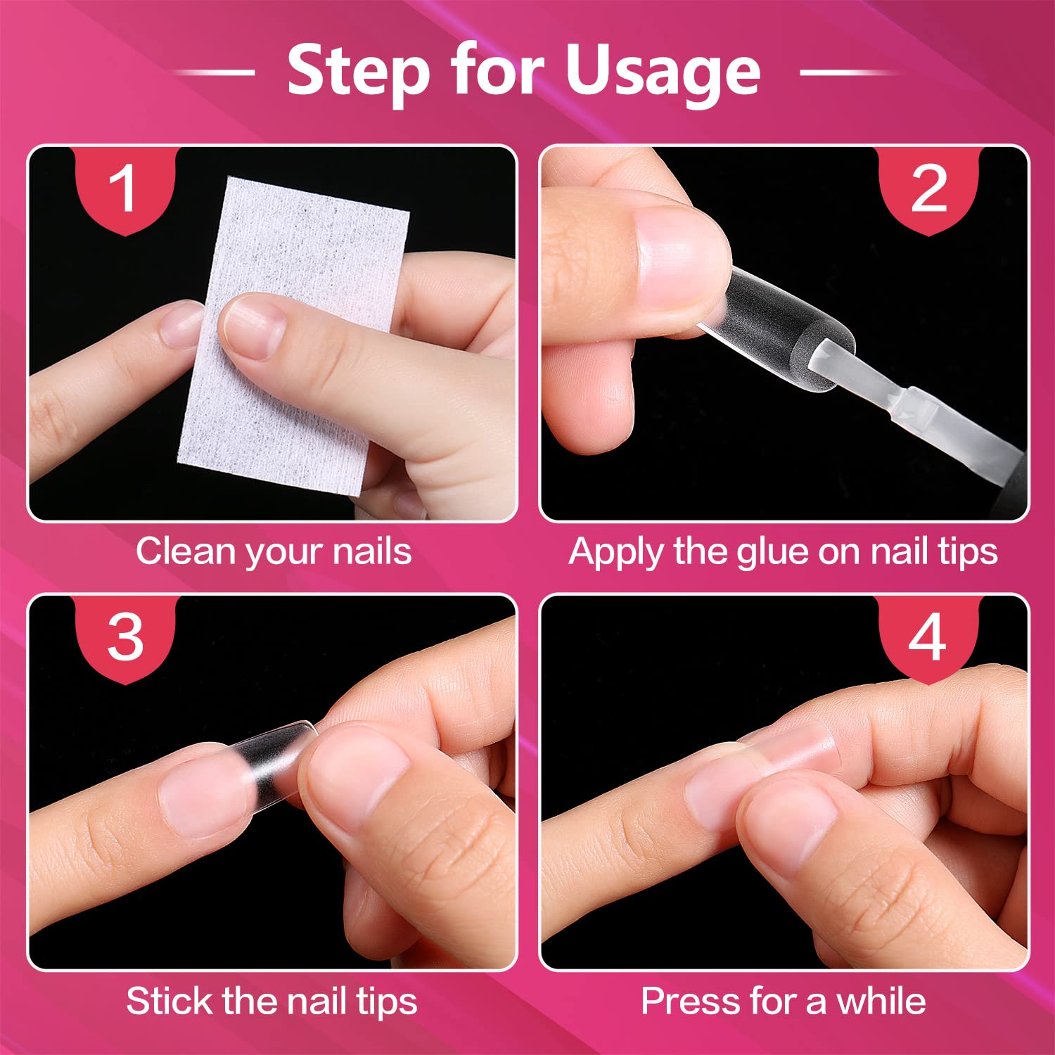 how to use square nail tips