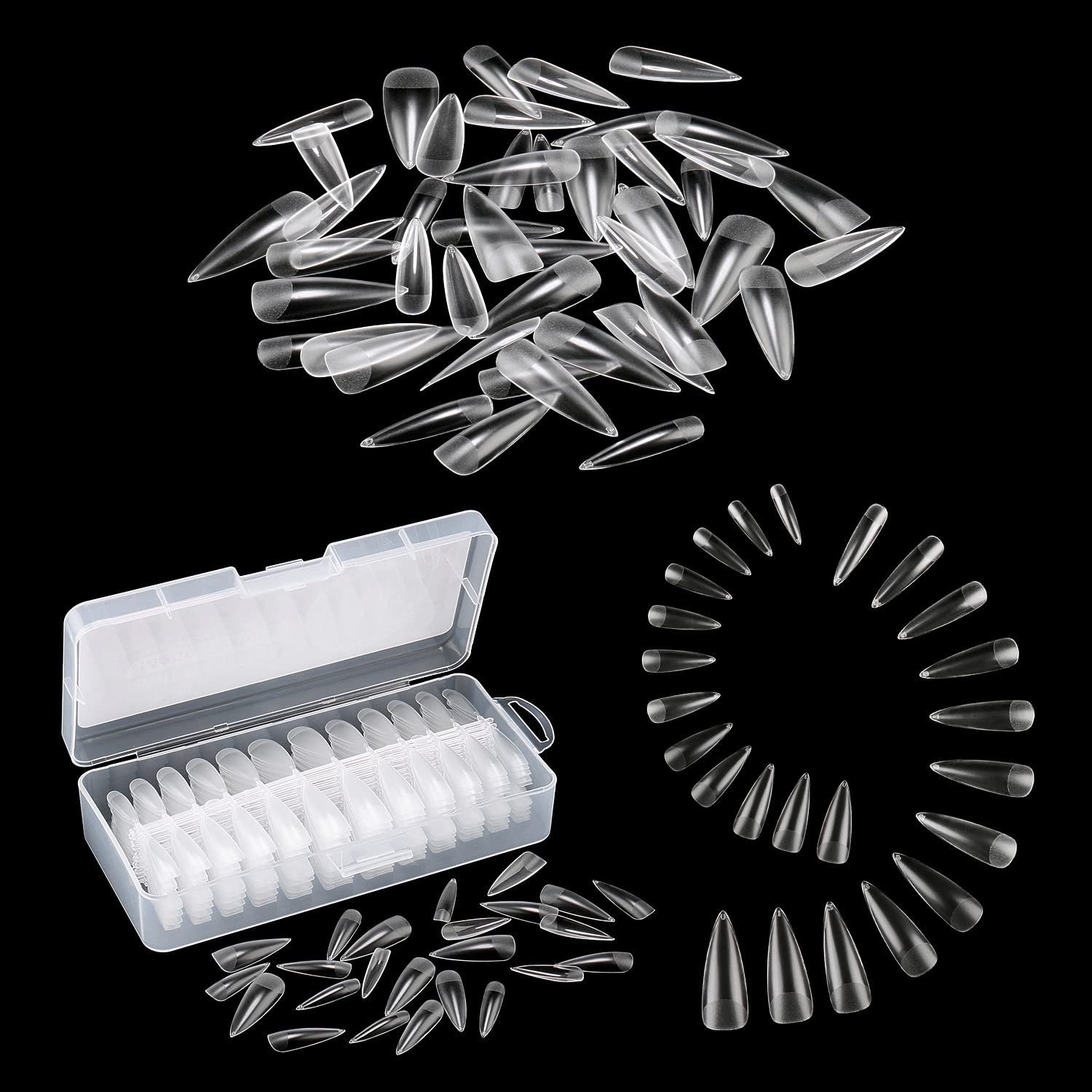 stiletto acrylic nail tips