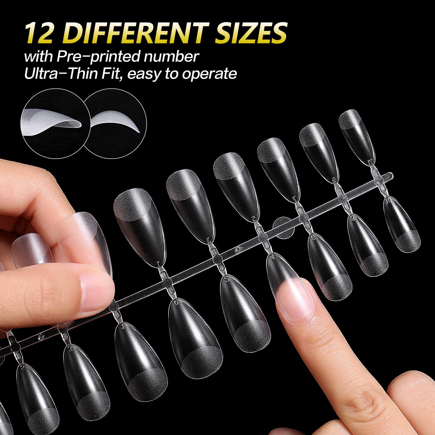 almond nail tips short