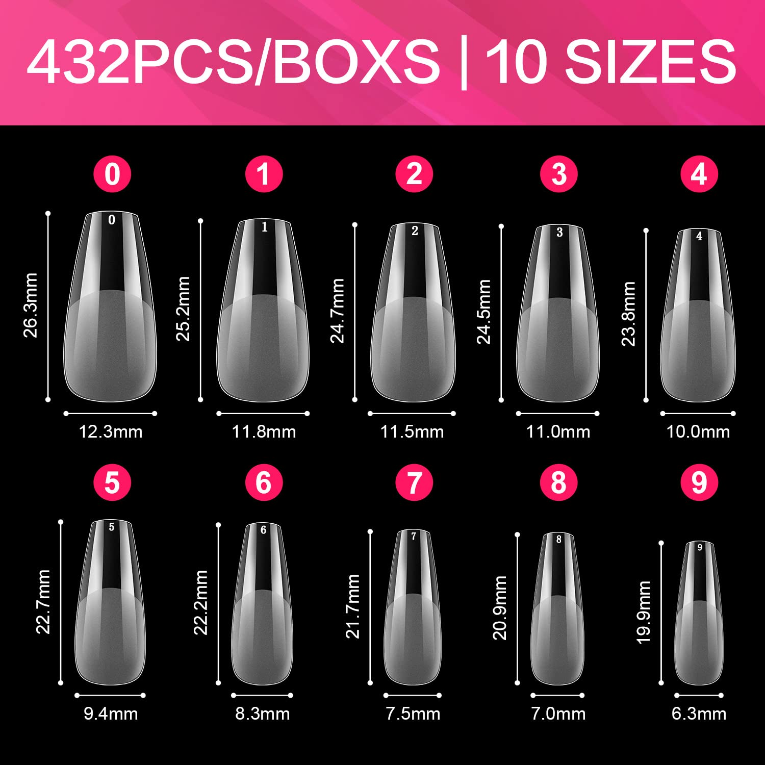 coffin tip nails short