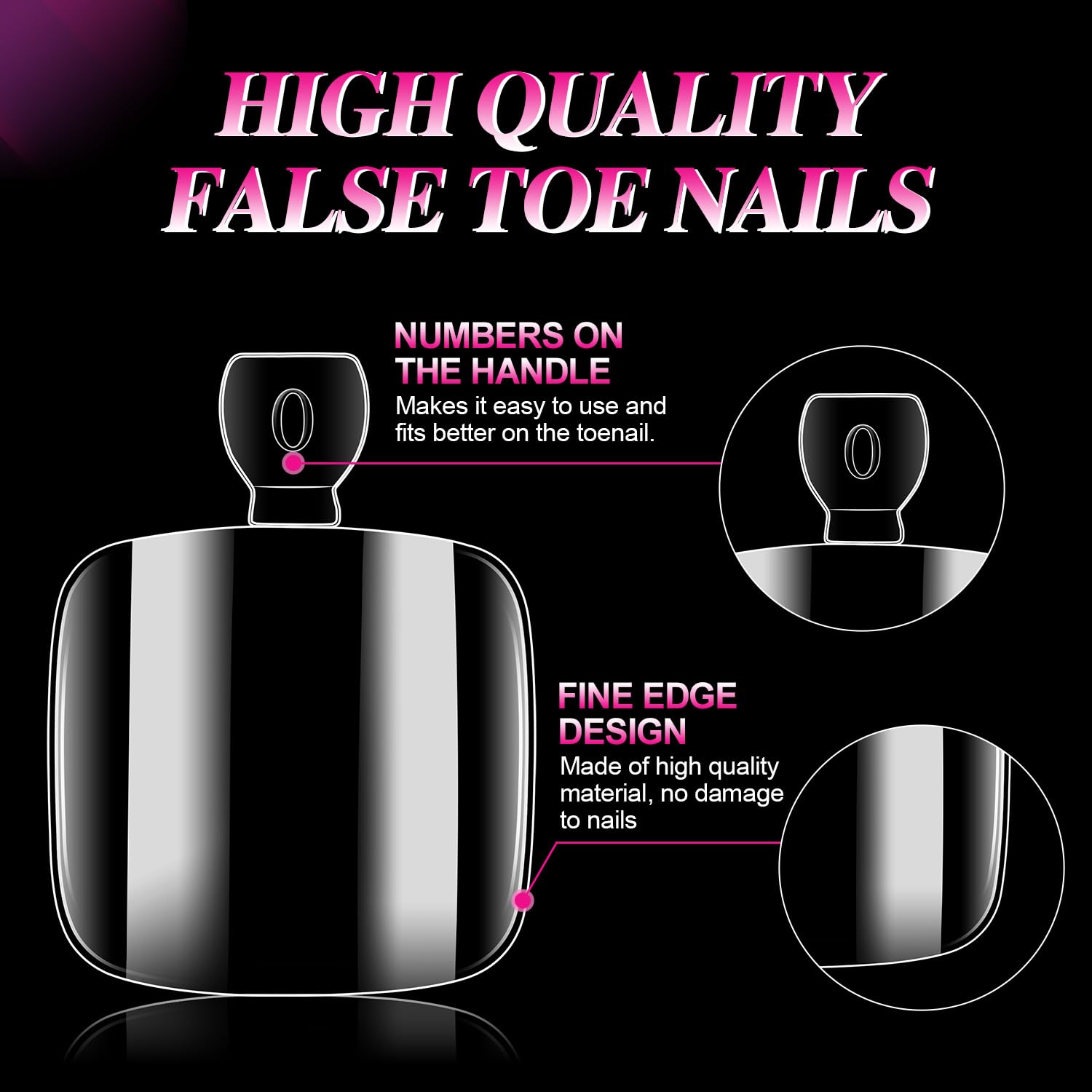acrylic toe nail tips