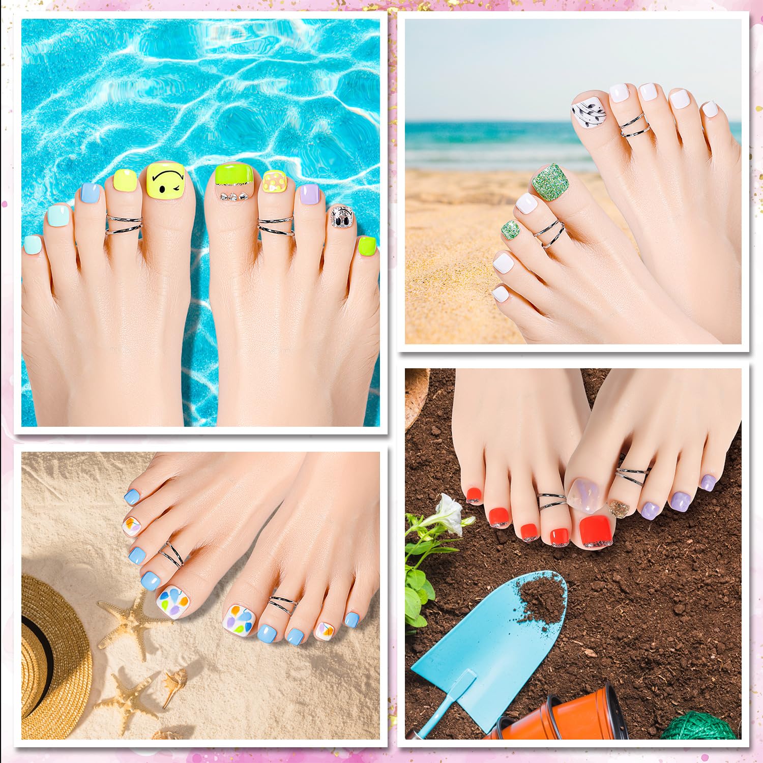 acrylic toe nails