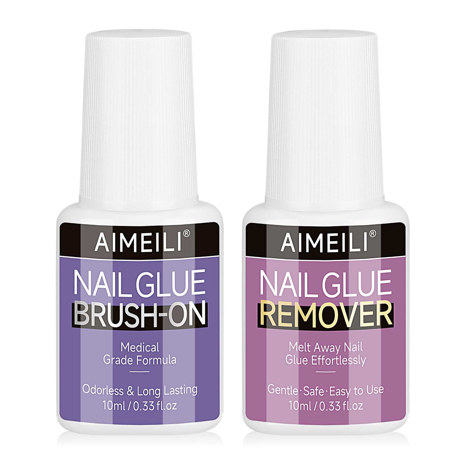 AIMEILI Nail Glue & Remover Kit – Strong Bond Press On Nails | JSJIE10ML