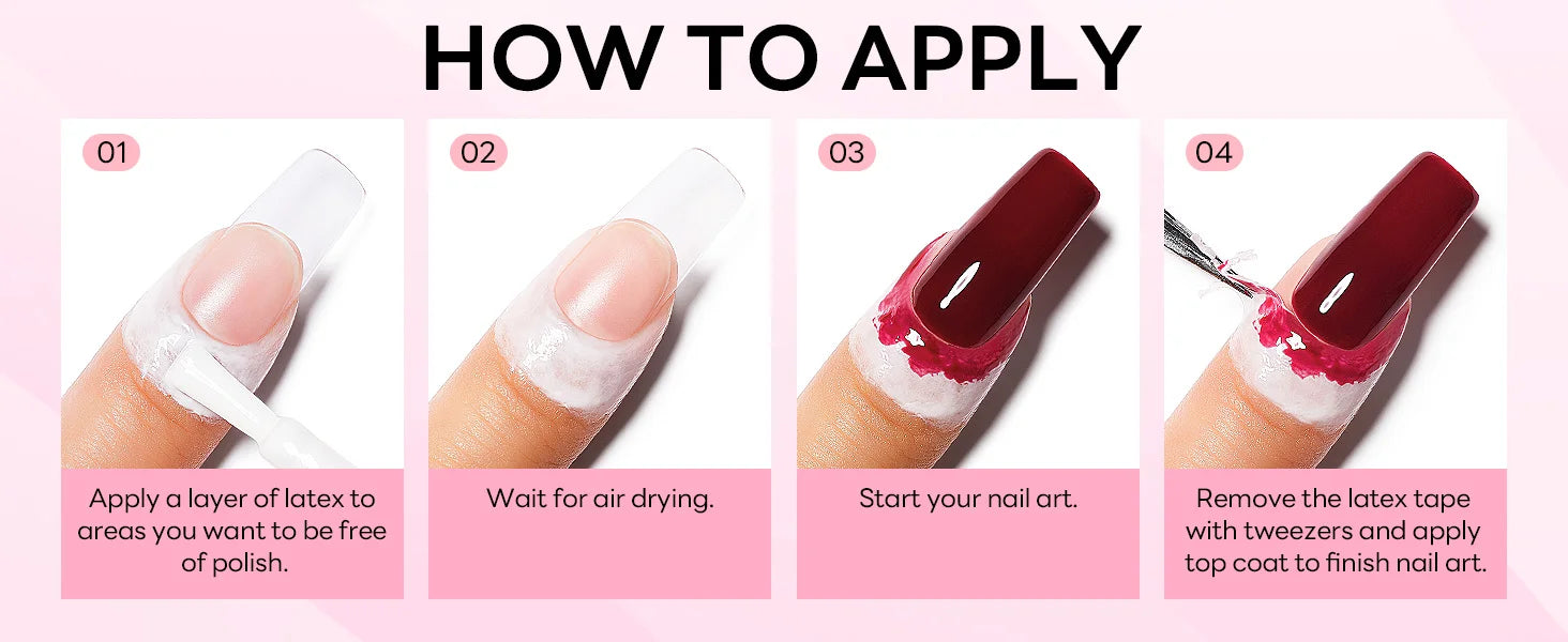 How to apply the latex tape for nails