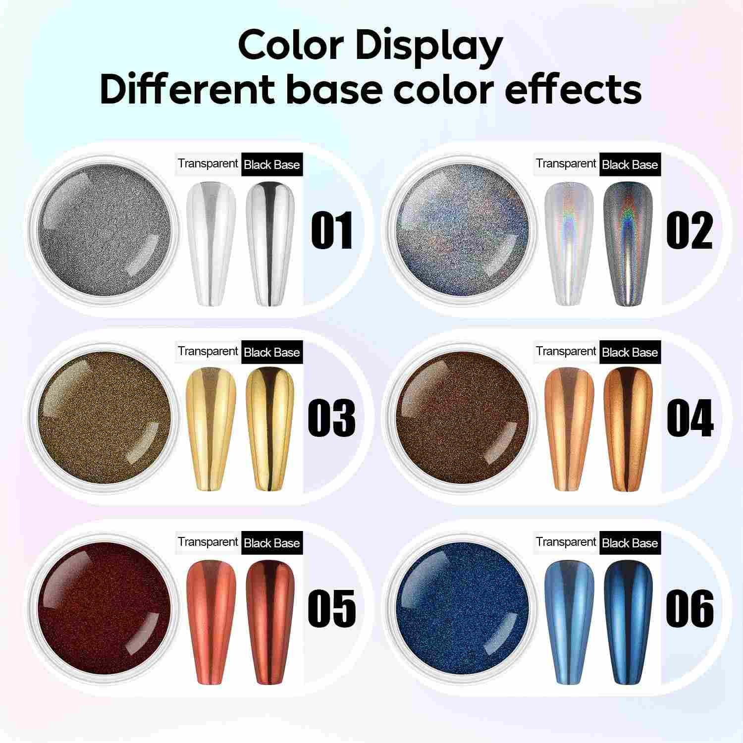 chrome powder for gel nails