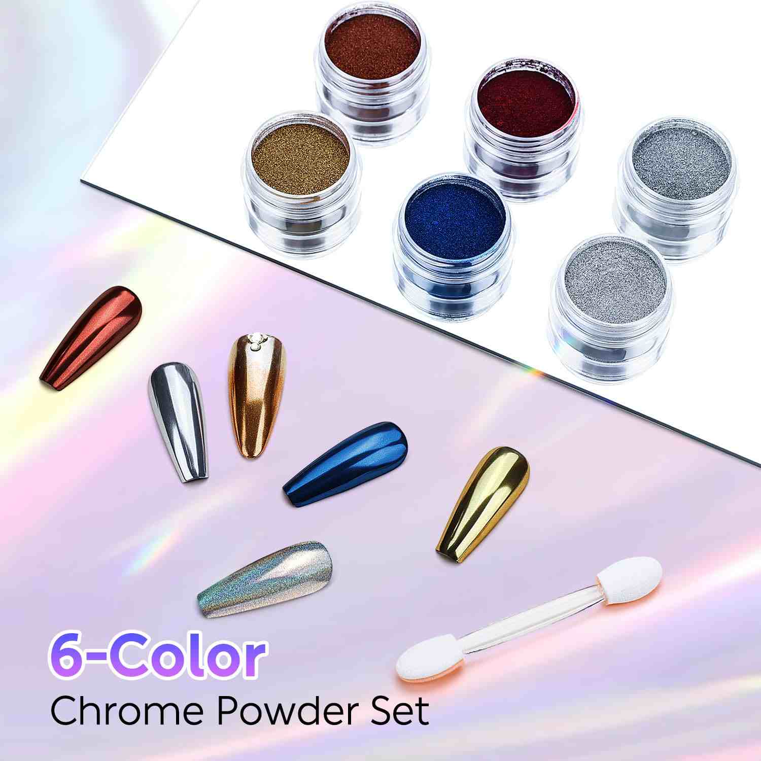 chrome nail powder colors